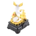 thumbnail image 2 of 8 Inch 3-Ingot White Rabbit Statue, 2 of 2