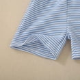 thumbnail image 5 of mgoYE Toddler Baby Boy Birthday Outfit Three Letter Embroidery Waffle T-shirt Top Jogger Shorts Summer Birthday Clothes(Light Blue,2-3 Years), 5 of 9
