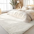 thumbnail image 5 of 5x8 Machine Washable Large Area Rugs for Living Room, Bedroom, Soft Fluffy Shaggy Bedside Rug, Indoor Floor Carpet for Kids Girls and Boys, Dorms, Nursery, Home Decor Aesthetic, Ivory, 5 of 7