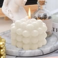 thumbnail image 4 of Pequeñas velas perfumadas Geometría Velas de burbujas Relajante Largo tiempo Quema Vela para la decoración del hogar Regalo Blanco Sunnimix vela, 4 of 7