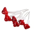 thumbnail image 3 of GOOHOCHY 6 piezas de hongos artificiales de espuma, mini hongos, estacas de hongos, adornos de hongos realistas para terrarios, jardín de hadas, decoración del hogar, color rojo, 3 of 7