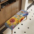 thumbnail image 3 of Whosucclay Bird Butterfly Sunflower Daisy Print Rectangle Bench Covers, Removable Dining Bench Slipcover Universal Bench Seat Cushion Covers Dust Proof Bench Protectors for Dining Room, Living Room, 3 of 7