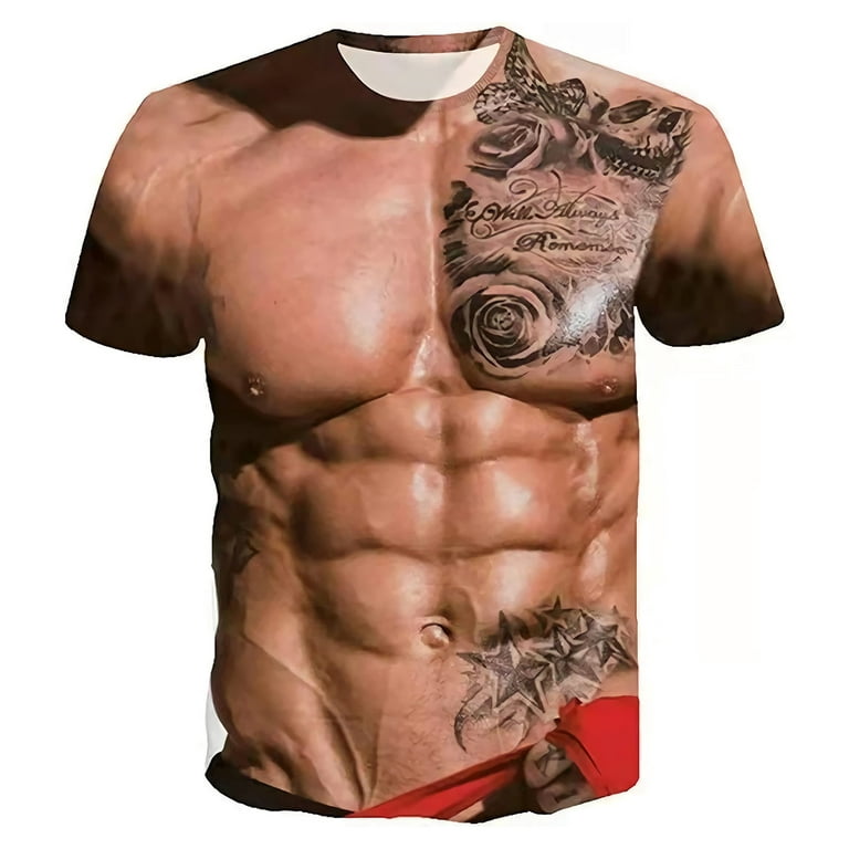 Ripped Muscles Orange, six pack, chest T-shirt Men's Premium T-Shirt