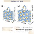 thumbnail image 2 of FORMRS Womens Corduroy Tote Bag Crossbody Shoulder Handbag with Pocket, Playful Fried Eggs, 2 of 7