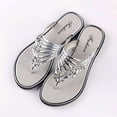 thumbnail image 1 of MKLEKYY Sandalias de Playa para Mujer Elegantes Zapatillas de Mujer para Comodidad Diaria y Relajación En La Playa Con Diseño de Tira En La Puntera y Diamantes de Imitación, 1 of 4