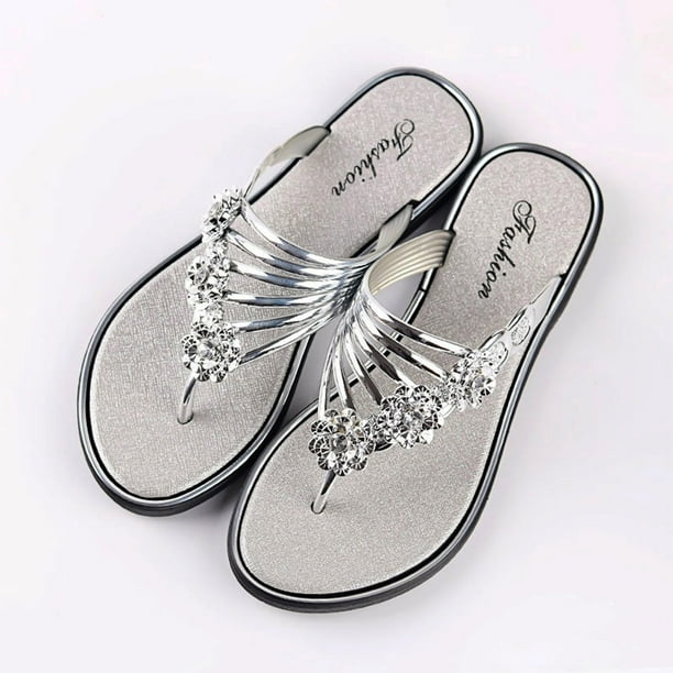 WILLBEST Sandalias De Verano Para Mujer, Con Flores Lisas, Hebilla Y Correa, Informales, Con Punta Abierta Y Tacones Cuadrados, Cómodas Sandalias De Playa