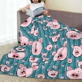 thumbnail image 6 of Honeii Funny Pig Faces Print Fleece Blanket - Throw Blanket for Bed, Sofa, Couch, Camping, and Travel , Microplush Ultra Soft Warm Blanket-50"x40", 6 of 7