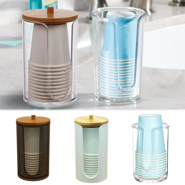 Walbest Modern Acrylic Compact Small Disposable Paper Cup Dispenser