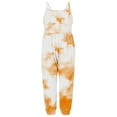 thumbnail image 2 of NAISIBABY Girls Suspenders Jumpsuit, Sleeveless Tie-Dye Gradient Printed Causal Summer Romper Orange 1-2T, 2 of 5