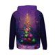thumbnail image 5 of Sudadera con capucha para hombre, estilo casual, con cuello redondo, estampado de árbol de Navidad, manga larga, blusa de poliéster, 5 of 5