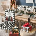 thumbnail image 2 of 6PCS Christmas Dining Chair Covers, Buffalo Plaid Trees Stretch Removable Washable Slipcover Chair Protector for Dining Room Home Decor, 2 of 6