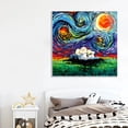 thumbnail image 5 of Cuadro de Snoopy Charlie Brown Woodstock, póster de arte de pared moderno, cuadro abstracto estilo Van Gogh, impresión en lienzo, decoración de habitación, regalo, 5 of 5