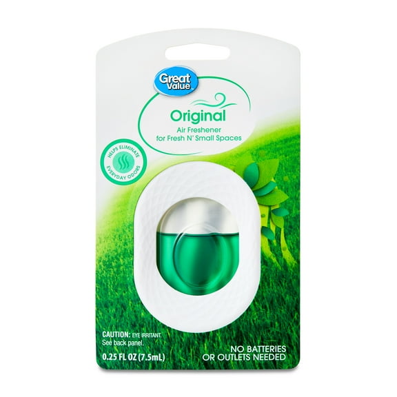 Great Value Fresh N' Small Air Freshener, Original Scent, 0.25 oz Liquid