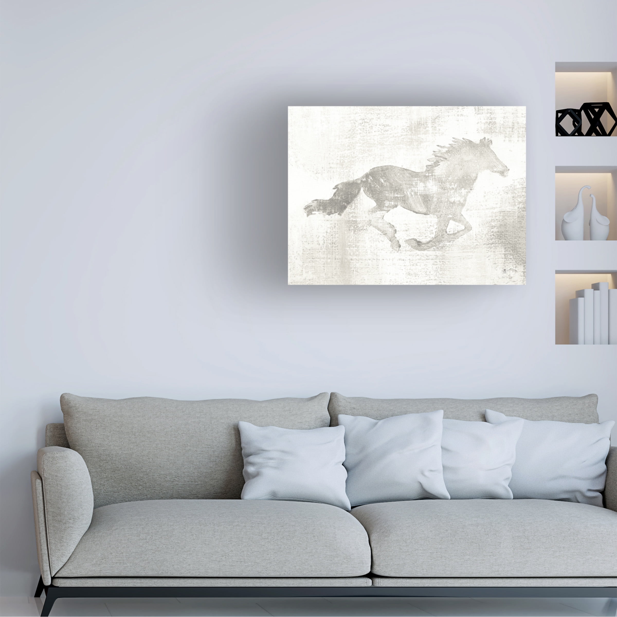 Studio Mousseau 'Mustang Study Neutral' Canvas Art
