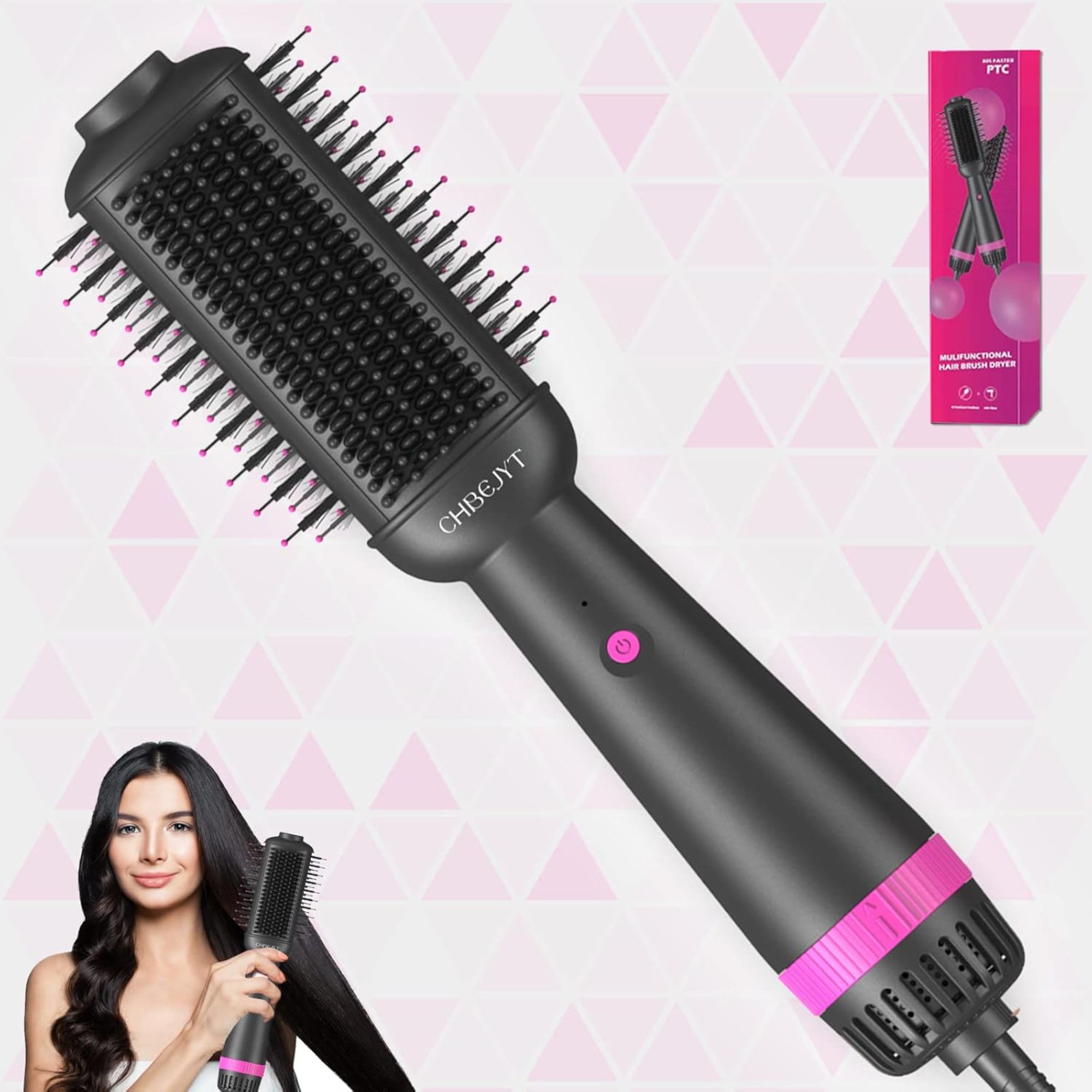 CHBEJYT L7N5 Hair Dryer Brush Blow Dryer Negative Ionic for Straightening