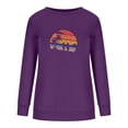 thumbnail image 4 of Mode Chandails à Capuchon pour Femmes 2023 Blouse Décontractée Imprimée Col Rond Manches Longues T-Shirt Pull Tops 50 % de Réduction Costumes Halloween/noël, 4 of 6