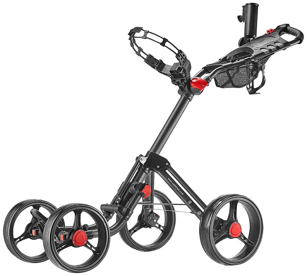 CaddyTek Superlite Explorer 4 Wheel Golf Push Cart, Dark Grey