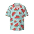 thumbnail image 6 of Kdxio Men's Hawaiian Shirt for Men Short Sleeve Shirt Watermelon Summer Casual Holiday Beach Button Down T-Shirts, 6 of 7