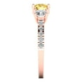 thumbnail image 3 of Clara Pucci 14K Rose Gold 1.97ct Citrine Three-Stone Ring for Women, 3 of 8