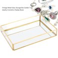 thumbnail image 4 of Herwey Vintage Metal Glass Storage Box Gold Tray Jewelry Cosmetics Display Boxes, Cosmetics Storage Box, Jewelry Organizer, 4 of 8