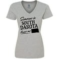 thumbnail image 3 of Inktastic Someone in South Dakota Loves Me Women's V-Neck T-Shirt, 3 of 5