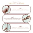 thumbnail image 5 of Haute Decor Adjustable Metal Wreath Hanger, Oil-Rubbed Bronze 2-PACK, 5 of 7