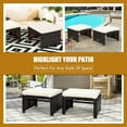 thumbnail image 4 of Costway 2PCS Patio Rattan Ottoman Cushioned Seat Foot Rest Furniture White, 4 of 11