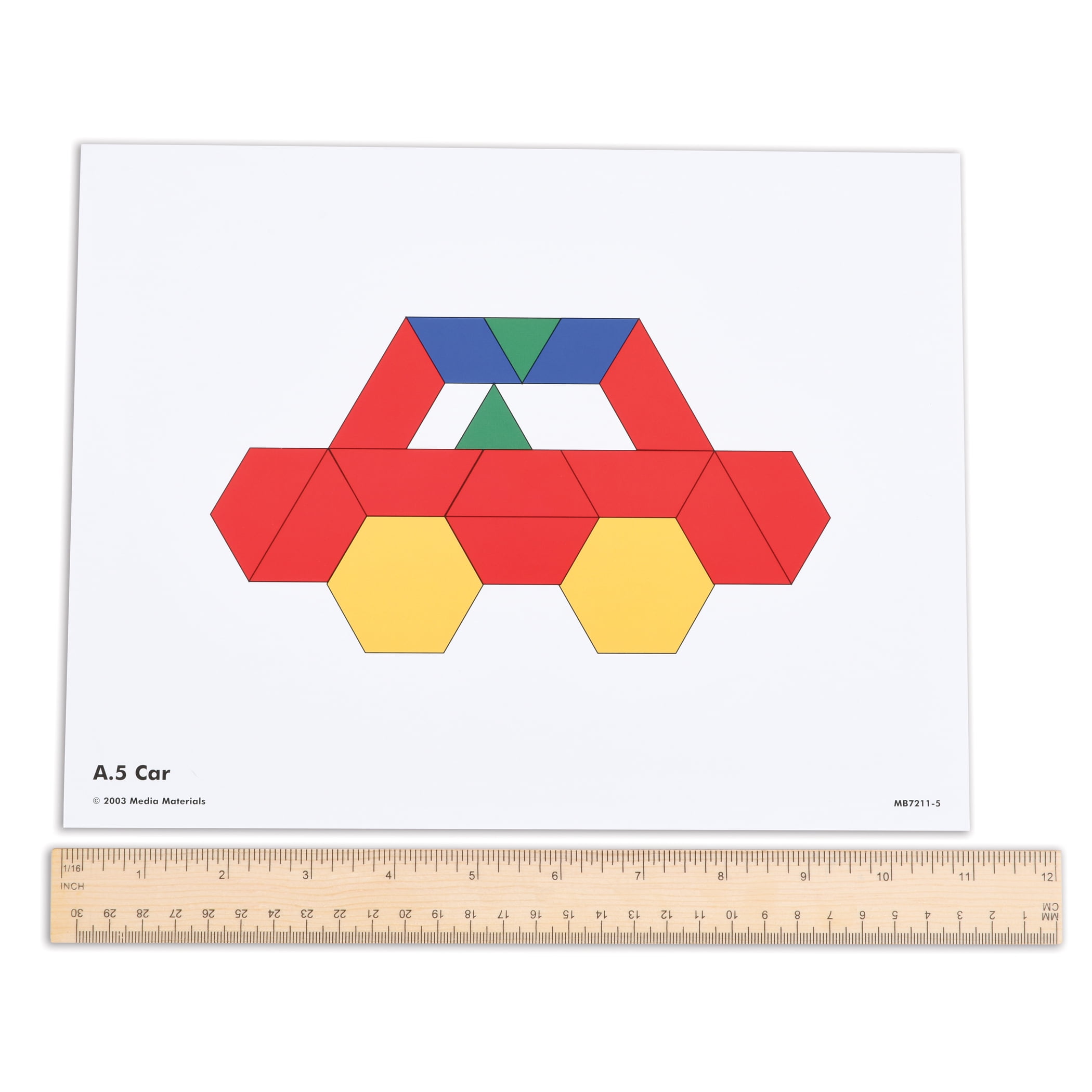 Learning Advantage Pattern Block Activity Cards - Set of 20 - Early Geometry For Kids