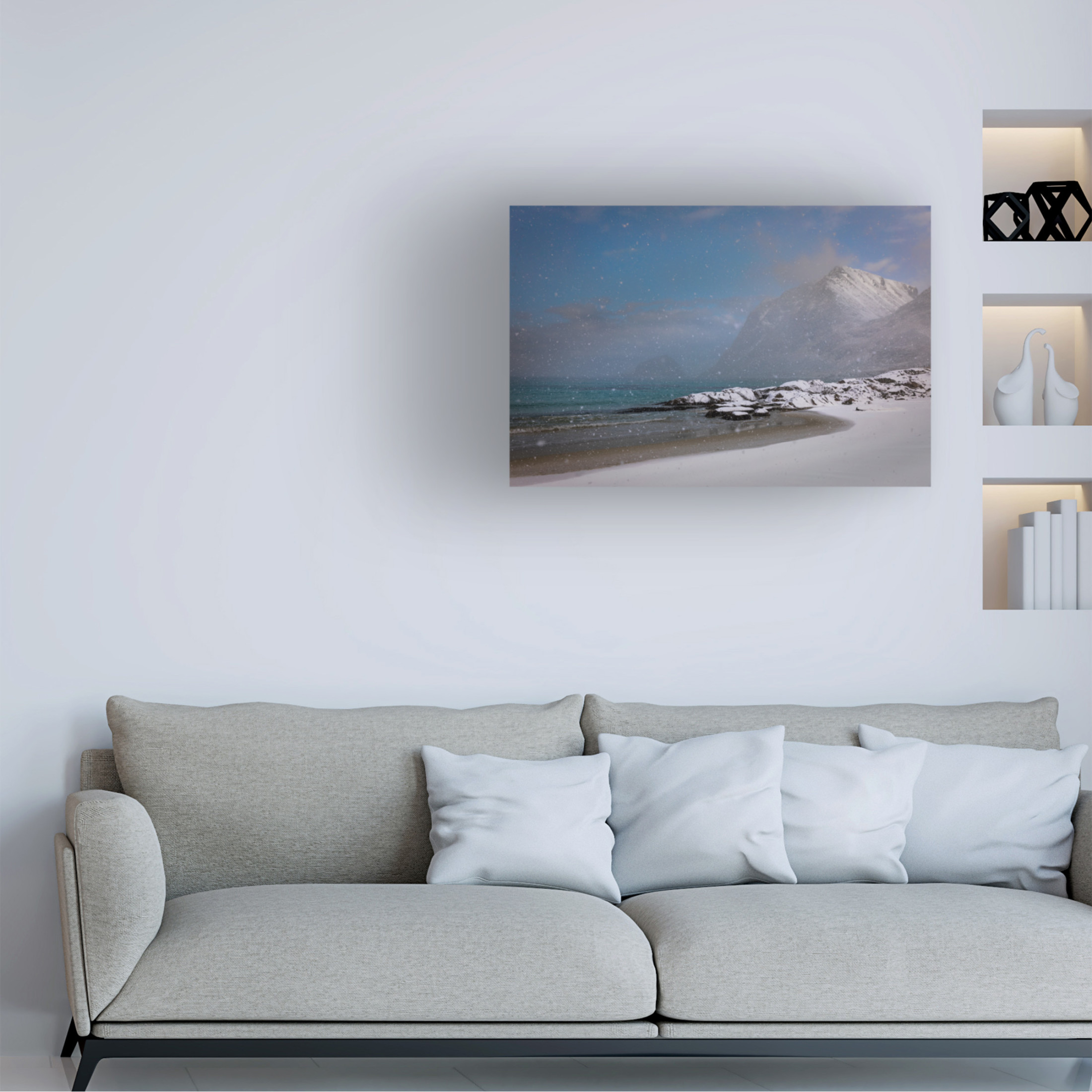 Canvas Wall Art - Adrian Popan 'Lofoten Mood' Wall Art for Living Room, Bedroom, or Office Décor by Trademark Fine Art - 24 x 16 Inches