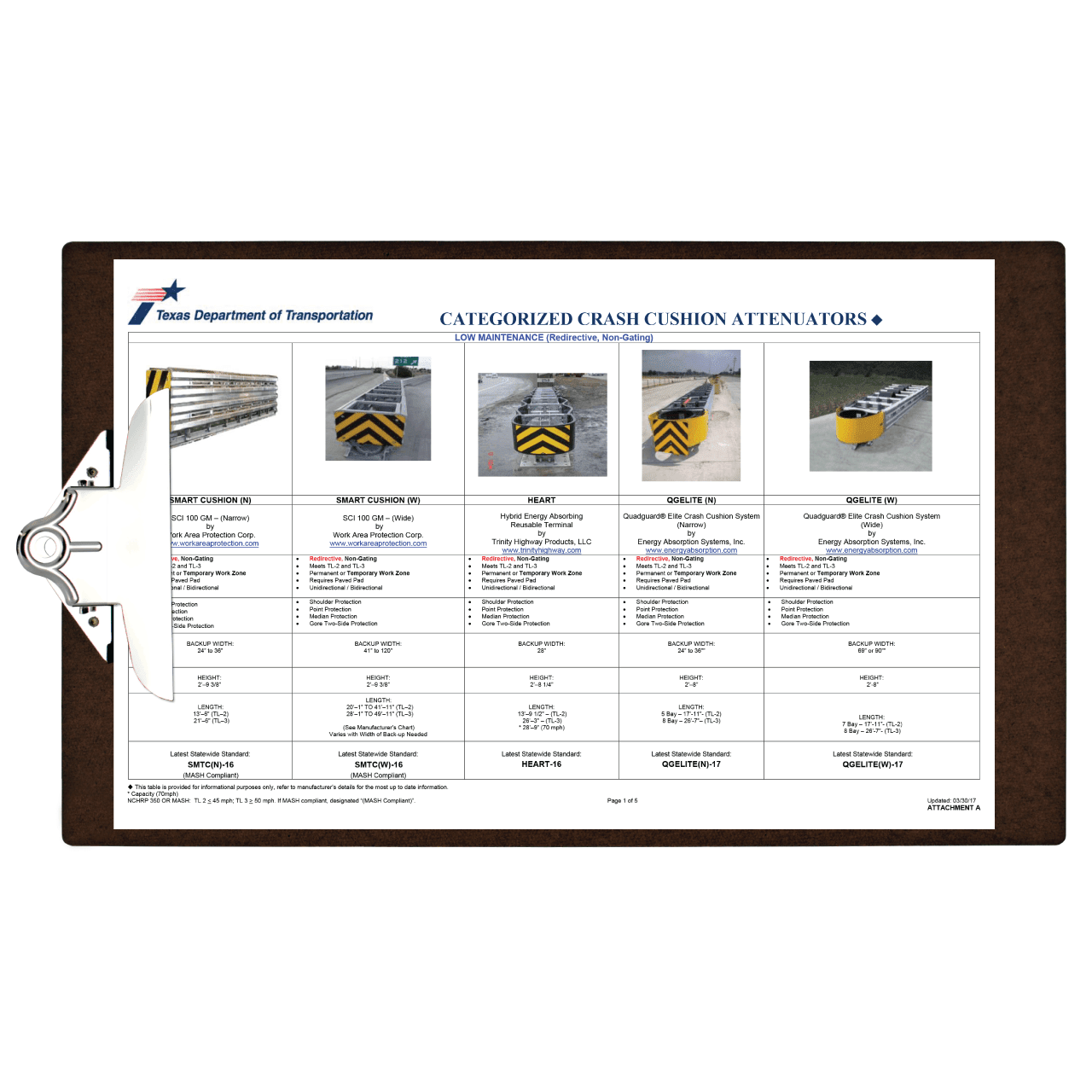11x17 Hardboard Clipboard with 6" Jumbo Board Clip