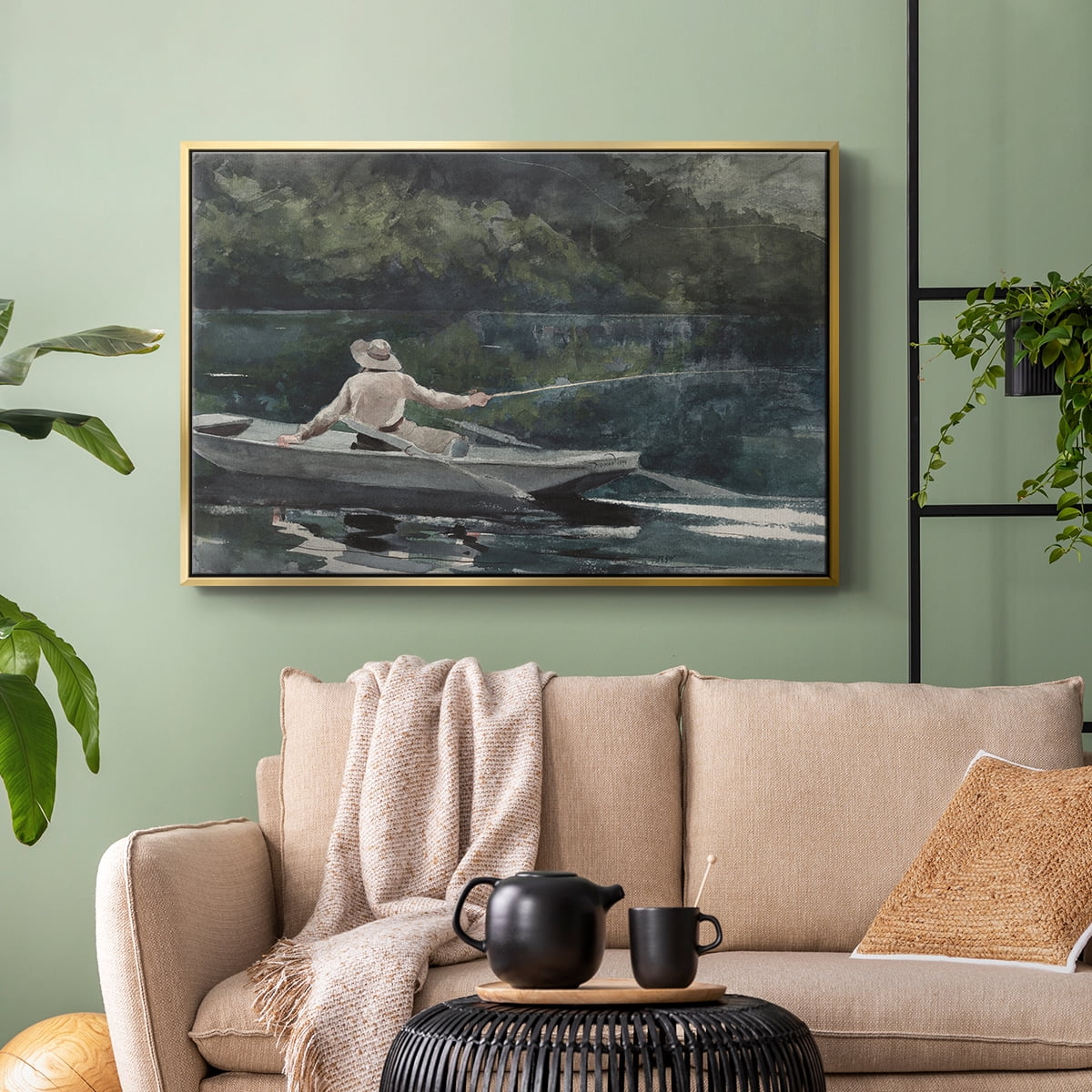 Vintage Landscape-CCCXLIX By Wexford Home Framed in Gold Wood Gallery Wrapped Canvas 17 in. x 25 in.