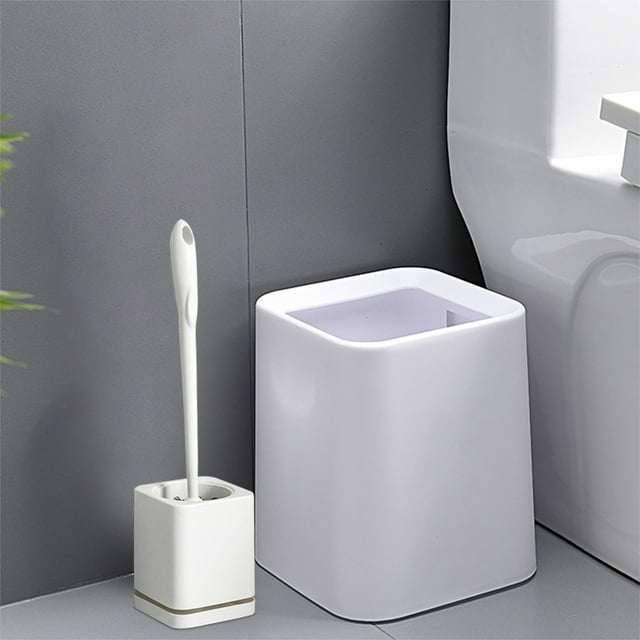 Ensemble Compact de Brosses pour Cuvette de Toilette avec Support - Poignée Ergonomique Durable et Conception de Drainage Ajouré pour le Nettoyage et le Rangement de la Salle de Bain