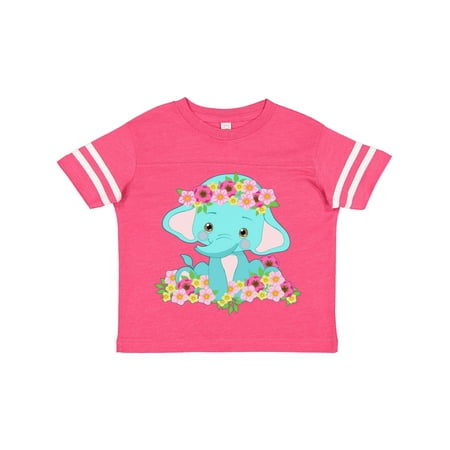 

Inktastic Cute Baby Elephant with Flowers Gift Toddler Boy or Toddler Girl T-Shirt