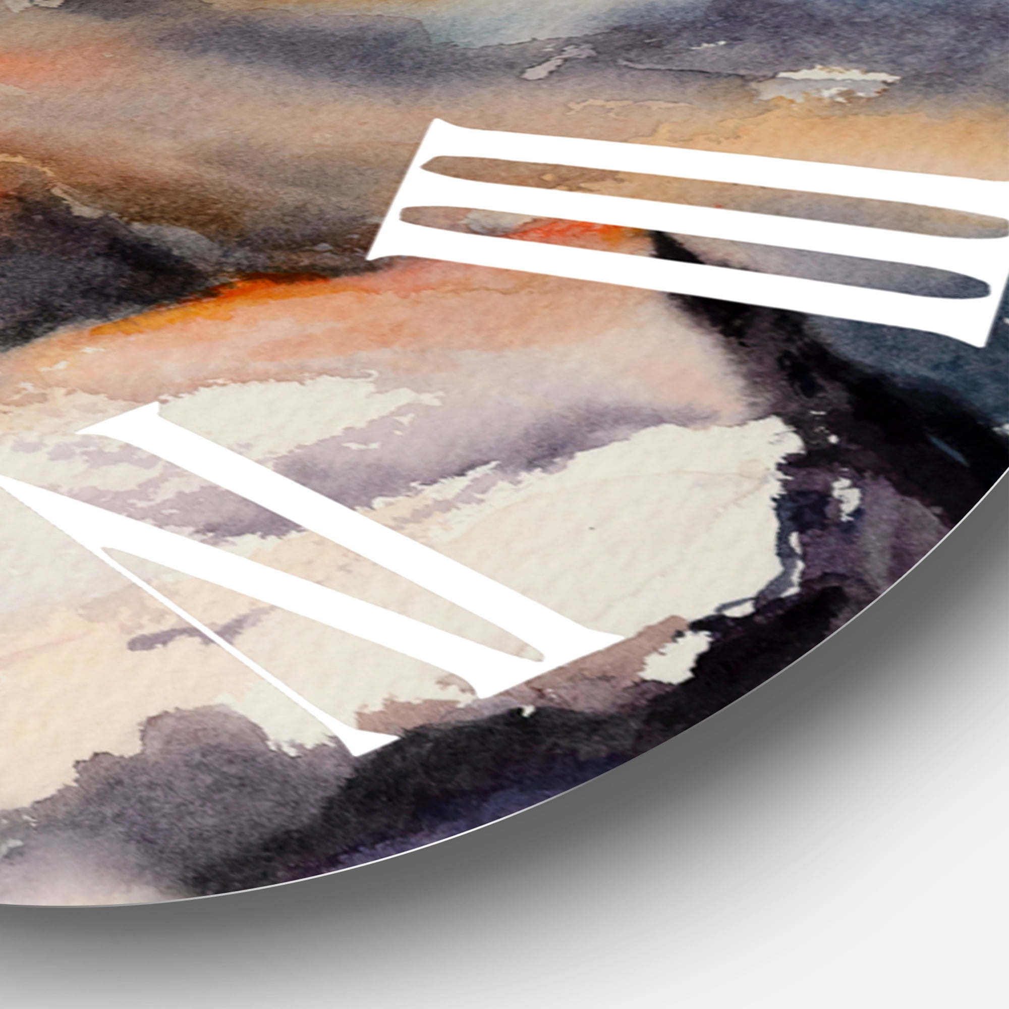 Designart 'Majestic Sunset In The Mountains Landscape' Traditional Wall Clock
