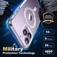 thumbnail image 3 of Magnetic Series Designed for iPhone Case,Wireless Charging Compatible,Military Drop&Metal Camera Protection,Ring Stand Holder Kickstand Clear Transparent Cover (Black,iPhone 14 Pro), 3 of 6