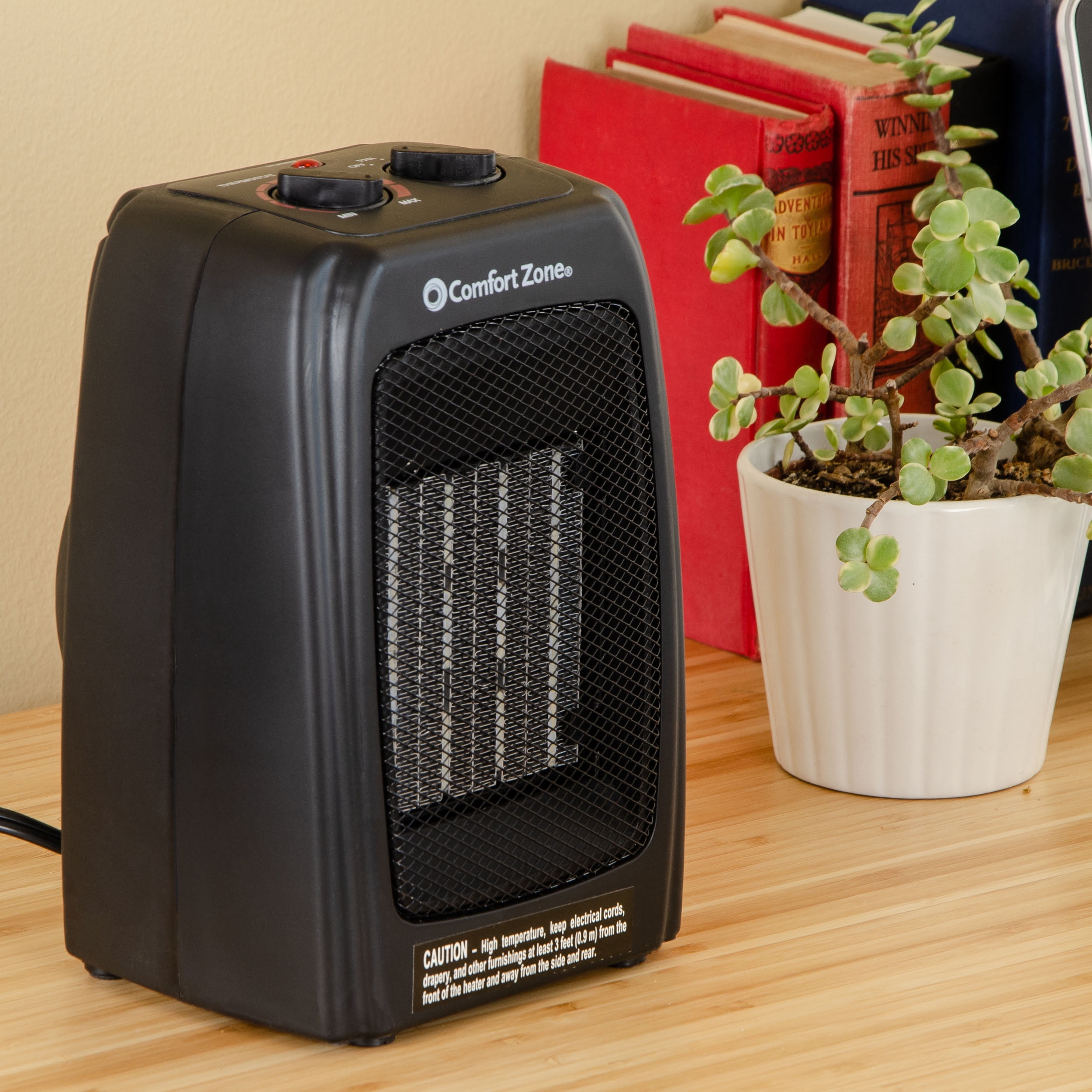 Comfort Zone CZ442 Ceramic Electric Portable Heater, Black - Walmart.com