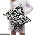 thumbnail image 4 of Ambesonne Geometric Fabric by the Yard Upholstery, Monochrome Swirled Vortex, 2 Yards, Black and White, 4 of 4