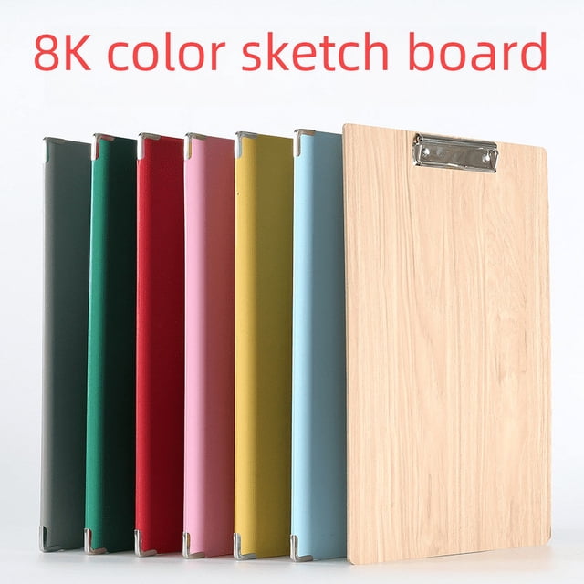 Tablero de dibujo de madera para estudiantes, carpeta de dibujo impermeable de PVC de color, tablero de dibujo