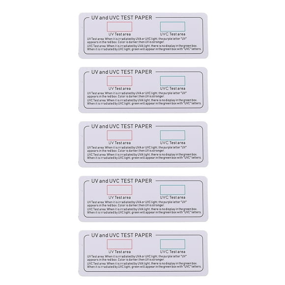 5Pcs UV Test Paper UVA Test Strips Multifunction Light Effects Testers