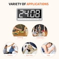 thumbnail image 3 of VOCOO Digital Kitchen Timer, Large LED Display, Magnetic Backing, Countdown/Countup, 3 Brightness Levels, White/Grey, 3 of 7