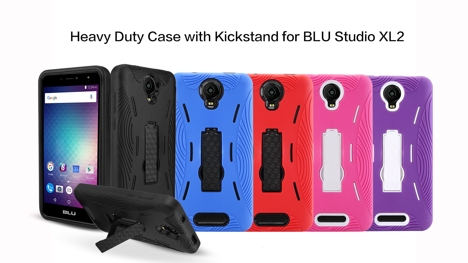  Blu Studio Mini 2023 Case Compatible with Blu Studio Mini 2023  Phone Case PC backplane + Silicone Soft Frame Cover [360 Metal Ring,  Magnetic Car Mount] TZZH-LV : Cell Phones & Accessories