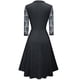 thumbnail image 4 of Elegante vestido de cóctel para fiesta con falda plisada de encaje calado, 4 of 6
