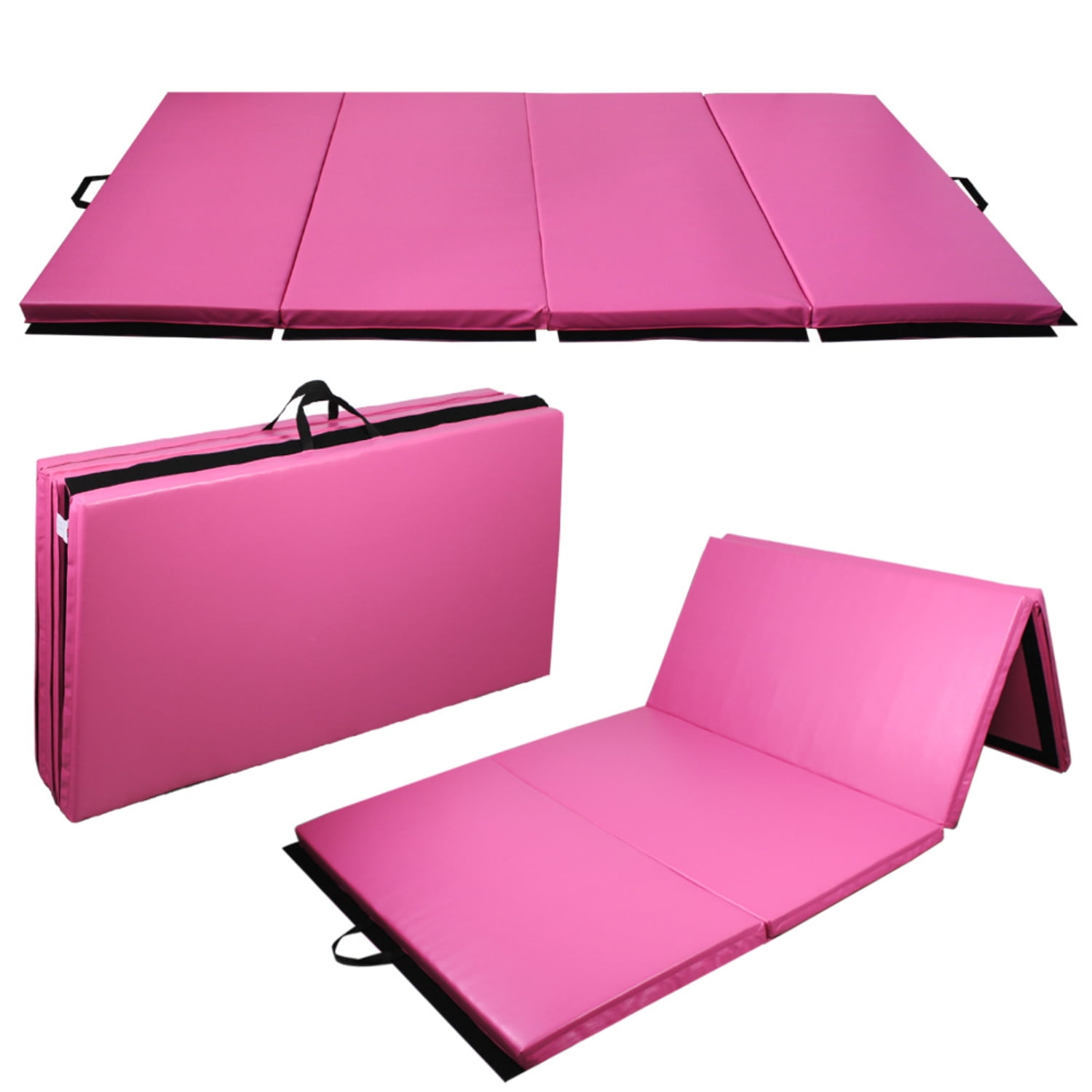 PRISP Gymnastics Mat 10' x 4' x 2, Folding Gym Mat for Tumbling