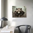 thumbnail image 4 of JEUXUS  Brown Wall Art Grizzly Bear Prints On Canvas Vintage Forest Wildlife Animal Pictures Wall Art for Home Cabin Decoration Rustic Farmhouse Decor  20x16in, 4 of 6