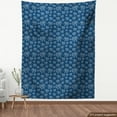 thumbnail image 4 of Ambesonne Underwater Fabric by the Yard Upholstery, Fishes Swimming in Sea, 2 Yards, Night Blue and White, 4 of 5