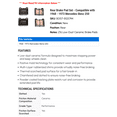 thumbnail image 2 of Rear Brake Pad Set - Compatible with 1968 - 1973 Mercedes-Benz 250 1969 1970 1971 1972, 2 of 2