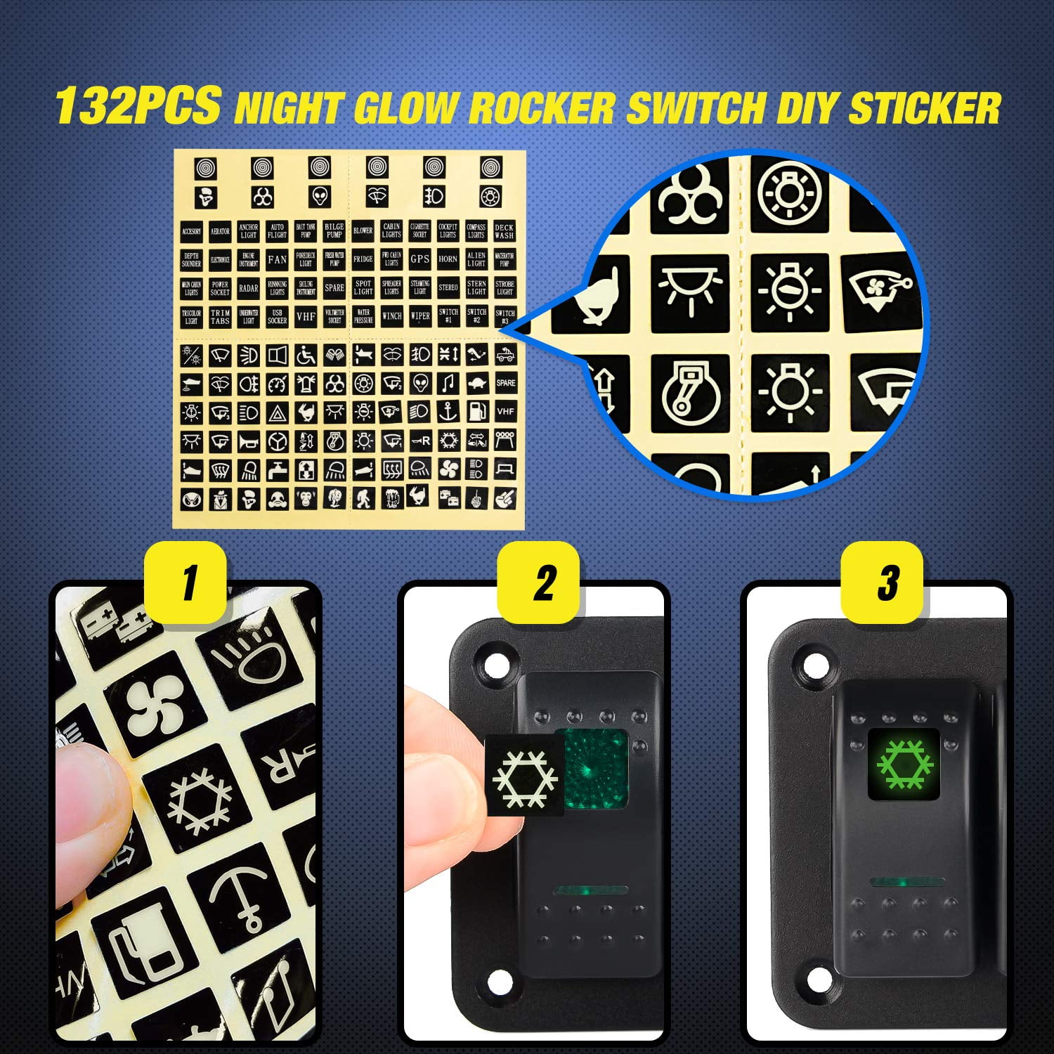 Nilight 5 Gang Rocker Switch Panel 5Pin On Off Toggle Aluminum Holder 12V 24V Dash Pre-Wired Green Backlit Switches for Automotive Cars Marine Boats RVs Truck
