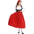 thumbnail image 5 of JTieacloth Oktoberfest Outfits for Women , Bavarian Dirndl Dress for Halloween Party,Red, 5 of 5