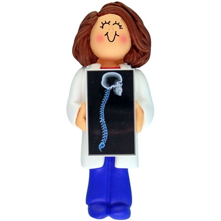 Rhys Bowen Christmas Chiropractor X-Ray Tech Female Brown Personalized Christmas Ornament DO-IT-YOURSELF ()