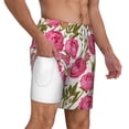 thumbnail image 3 of Goofa Rose Flowers Printed Men's Swim Trunks Board Shorts Quick Dry Mens Swimming Trunks with Compression Liner,Breathable Fit Hawaii Beach Shorts-X-Large, 3 of 9